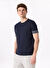 Fabrika Lacivert Erkek Basic %100 Pamuk Merserize Kumaş T-Shirt F5SM-TST 2738
