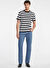 Guess Jeans Siyah Erkek Regular Fit T-Shirt M4YI84K9XF1S052 GJ SS CN REG STRIPE 