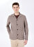 Fabrika Kahve Erkek Mono Slim Fit Çizgili Hırka F5SM-HRK 2525