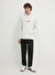 Hugo Beyaz Erkek Kapüşon Relaxed Düz Sweatshirt 50521070_Dlogolong 