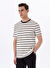 Fabrika Siyah-Beyaz Erkek Relaxed Çizgili T-Shirt F5SM-TST 2059