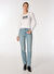 Moschino Jeans Açık Mavi Kadın Standart Düz Denim Pantolon A0322-1303 