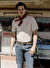 Mustang Bej Erkek Relaxed Baskılı T-Shirt M5SM-TST1990