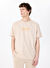 Mustang Bej Erkek Relaxed Baskılı T-Shirt M5SM-TST1426