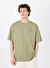 Mustang Haki Erkek Relaxed Baskılı T-Shirt M5SM-TST1990