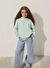 Mavi Yeşil Kız Çocuk Çizgili Sweatshirt M7S10100-89148