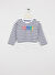 Mavi Beyaz Kız Çocuk Çizgili Uzun Kollu T-Shirt M7610270-82374