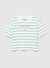 Mavi Yeşil Kız Çocuk Çizgili T-Shirt M7610272-89543