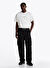 Tommy Jeans Beyaz Erkek Bisiklet Yaka Relaxed T-Shirt DM0DM21110YBR TJM RLX LINEAR LOGO