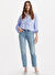 Levis Mavi Kadın Straight Denim Pantolon 501 CROP LIGHTWEIGHT TR FUN FLARE L