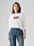Levis Beyaz Kadın Bisiklet Normal Baskılı Sweatshirt GR ICONIC HERITAGE CREWT CREW VINTA 