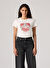 Levis Beyaz Kadın Normal Baskılı T-Shirt THE PERFECT TEE EAGLE SUGAR SWIZZLE