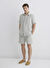 Mavi Gri Erkek Oversize Bermuda Şort M0410103-82183_CEPLİ ŞORT
