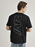 Mavi Siyah Erkek Loose Fit Baskılı T-Shirt M0612350-900_MAVİ BASKILI TİŞÖRT 