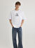 Mavi Beyaz Erkek Loose Fit Baskılı T-Shirt M0612524-620_MAVİ BASKILI TİŞÖRT