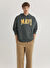 Mavi Yeşil Erkek Kapüşon Oversize Baskılı Sweatshirt M067149-71598_MAVİ BASKILI SWEATSHI 