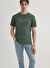 Mavi Yeşil Erkek Bisiklet Yaka Slim Fit Baskılı T-Shirt M065781-81570