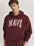 Mavi Kırmızı Erkek Kapüşon Oversize Baskılı Sweatshirt M067149-70396_MAVİ BASKILI SWEATSHI 