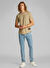 Calvin Klein Jeans Yeşil Erkek T-Shirt J30J323482HI0 BADGE TURN UP SLEEVE