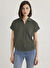 Mavi Yeşil Kadın Regular Fit Polo T-Shirt M1612142-71598_KISA KOLLU POLO YAKA