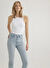 Mavi Beyaz Kadın Slim Fit T-Shirt M1612462-620_ASKILI BASIC