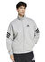 adidas JD4886 M FI 3S TT Gri Fermuarlı Normal Kalıp Erkek Zip Ceket
