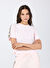 Guess V3RI08I3Z14G644 BRITNEY CROP TEE Pembe Yuvarlak Bol Kesim Desenli Kadın T-Shirt