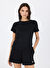 Guess V5RI14KCOI1JBLK GELSEY SS T-SHIRT Siyah Yuvarlak Regular Fit Desenli Kadın T-Shirt