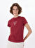 Guess V4YI21KCDH1G580 COLETTE SS TEE Kırmızı Slim Fit Desenli Kadın T-Shirt