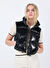 Guess V5RL00WGUJ0JBLK CHRIS VEST Siyah Kadın Standart Desenli Yelek