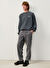 American Vintage Gri Erkek Bisiklet Yaka Oversize Sweatshirt MDOV03AE25CASU