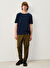 American Vintage Lacivert Erkek Oversize T-Shirt MGAMI02DE25MARINE
