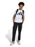 Adidas Beyaz - Siyah Erkek Çocuk Baskılı T-Shirt JC9659-J BL TEE 160 