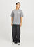 Jack & Jones Gri Erkek Normal T-Shirt 12151955_JJECORP LOGO TEE SS O-NECK