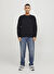 Jack & Jones Siyah Erkek Bisiklet Rahat Sweatshirt 12208182_JJESTAR BASIC SWEAT CREW N 