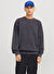 Jack & Jones Gri Erkek Bol Kesim Sweatshirt 12268273_JJECHARGE FADED SWEAT CREW