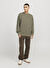 Jack & Jones Yeşil Erkek Bol Kesim Sweatshirt 12268273_JJECHARGE FADED SWEAT CREW