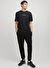 Jack & Jones Siyah Erkek Rahat T-Shirt 12269369_JJTAKA TEE SS CREW NECK