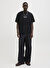 Jack & Jones Siyah Erkek Bol Kesim T-Shirt 12275402_JORSNAKE TEE SS CREW NECK
