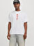 Jack & Jones Beyaz Erkek Bol Kesim T-Shirt 12275402_JORSNAKE TEE SS CREW NECK
