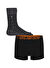 Guess Siyah Erkek Desenli Çamaşır Takımı SOCKS+TRUNK PACK