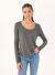 American Vintage Antrasit Kadın T-Shirt JAC49E25_ANTHRACITE CH