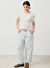 American Vintage Beyaz Kadın Oversize T-Shirt GAMI02BE25_BLANC
