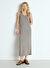 American Vintage Gri Kadın U Yaka Elbise SON14AGE25_GRIS CHINE