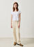 American Vintage Beyaz Kadın T-Shirt SON02AGE25_BLANC