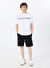 Guess Siyah Erkek Loose Fit Desenli Sweat Şort M5GD10KCN01JBLK CLOVIS SHORTS
