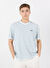 Guess Açık Mavi Erkek Oversized Desenli T-Shirt M5GI70I3Z14JBLK SS CN INSIDE SPRAY