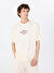 Guess Ekru Erkek Oversized Desenli T-Shirt M5GI64K8FQ4G053 GO TRADEMARK TEE