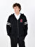 Guess Jeans Siyah Erkek Bisiklet Standart Desenli Sweatshirt M5GQ26KCPR1JBLK GJ ZIP HOOD REG G