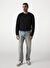Guess Siyah Erkek Bisiklet Standart Desenli Sweatshirt M5RQ08KCN01JBLK BEAU CN SWEATSHIRT